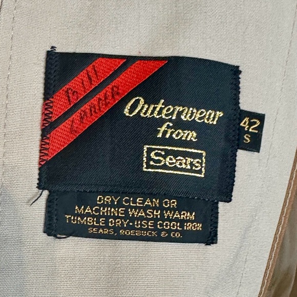 VINTAGE TRENCH COAT by Outerwear from Sears Mens Sz 42 LINER - Tan - Picture 3 of 15